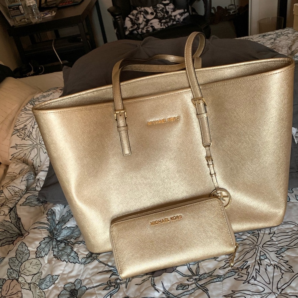 Golden Michael kors bag